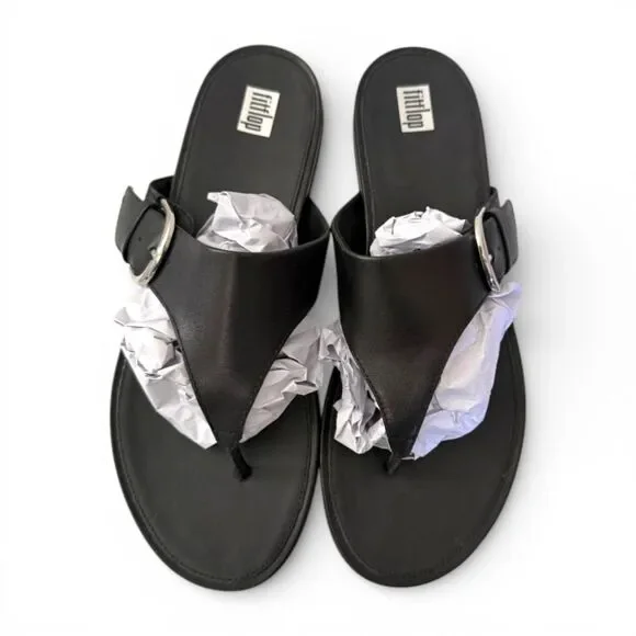 FITFLOP Gracie Black Flip Flop, New without Box! Size US 10 - Picture 8 of 11